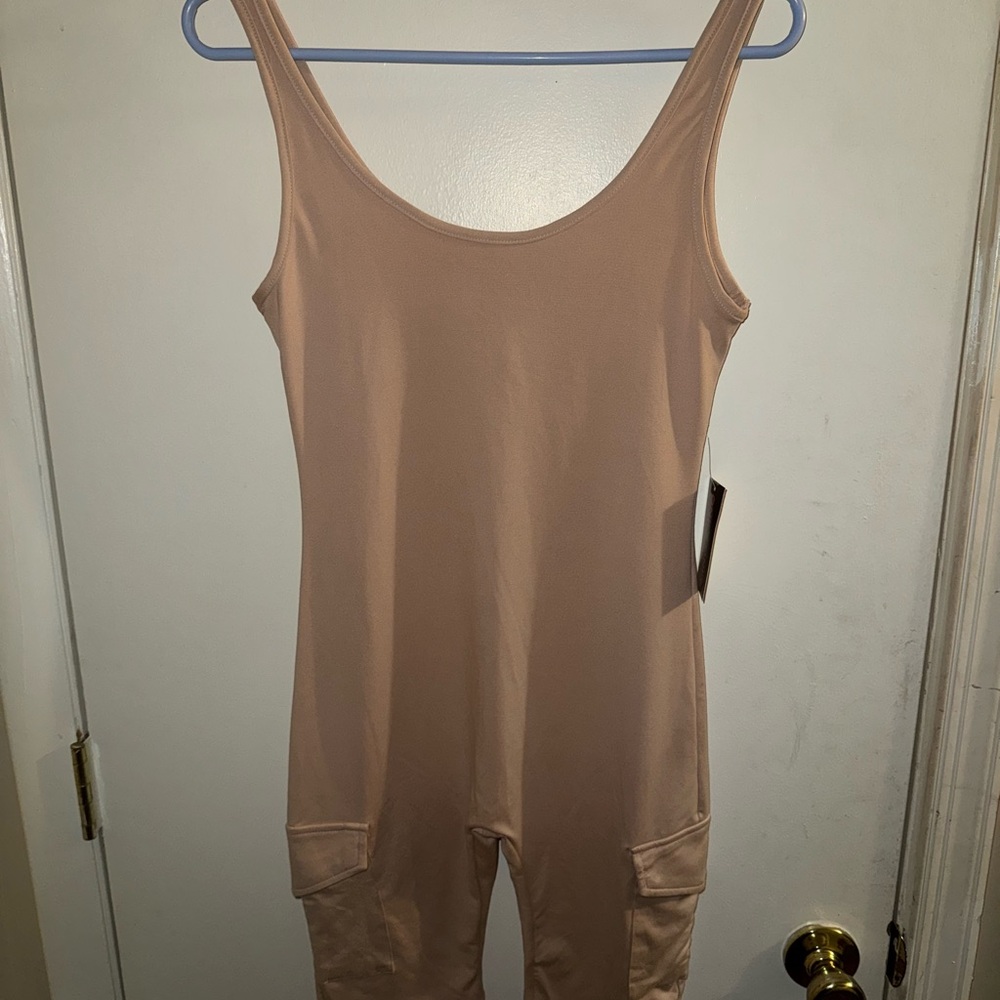 Tan Sleeveless Jumpsuit